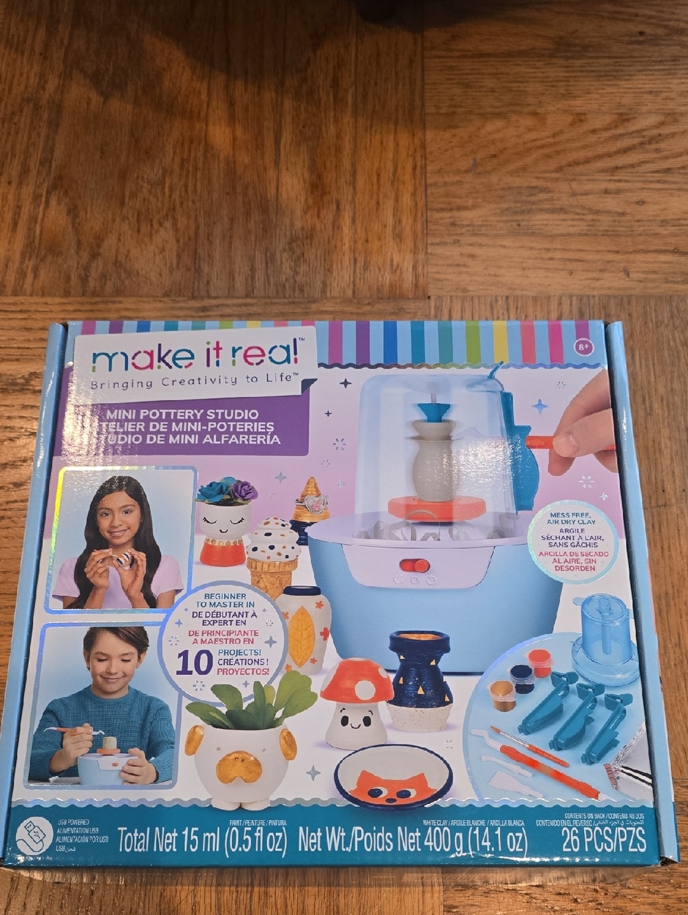 Make It Real Mini Pottery Studio - Light Blue ( Clay Not Included )